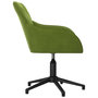 Voir la diapositive 4 : VIDAXL Chaise pivotante de bureau Vert clair Velours