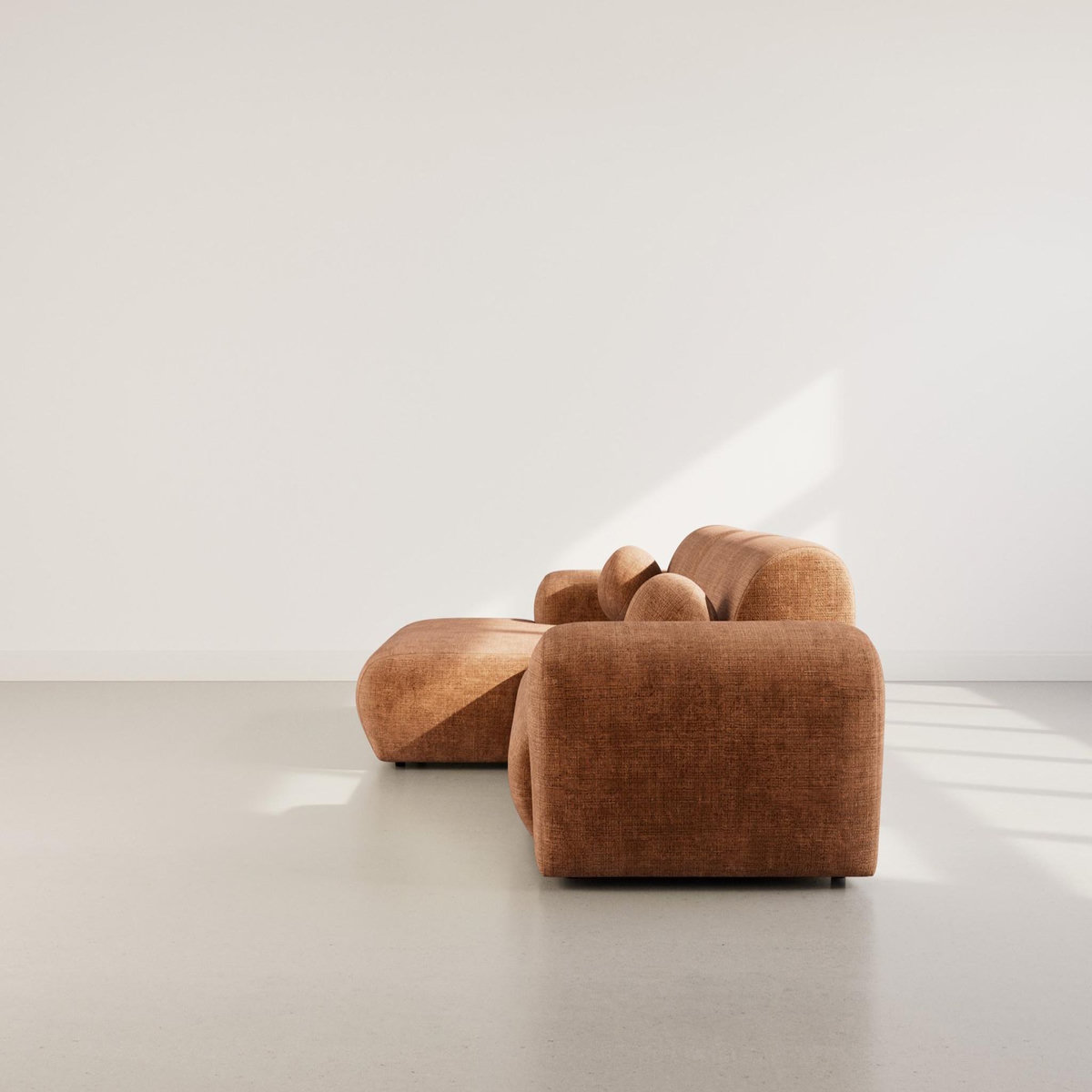 LISA DESIGN Louise - canapé d'angle gauche 4 places en velours texturé