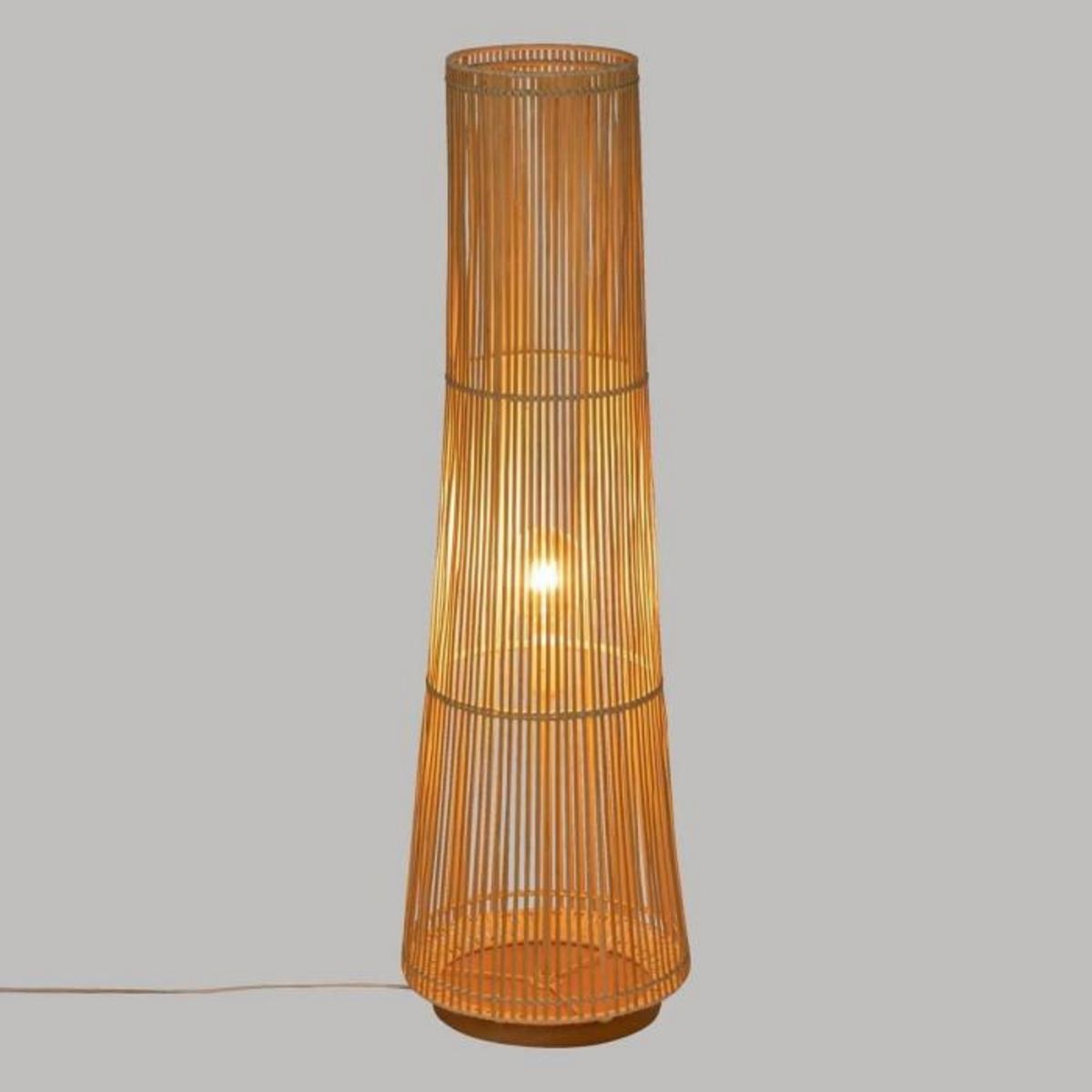 ATMOSPHERA Lampadaire Déco en Bambou  Mahe  100cm Naturel