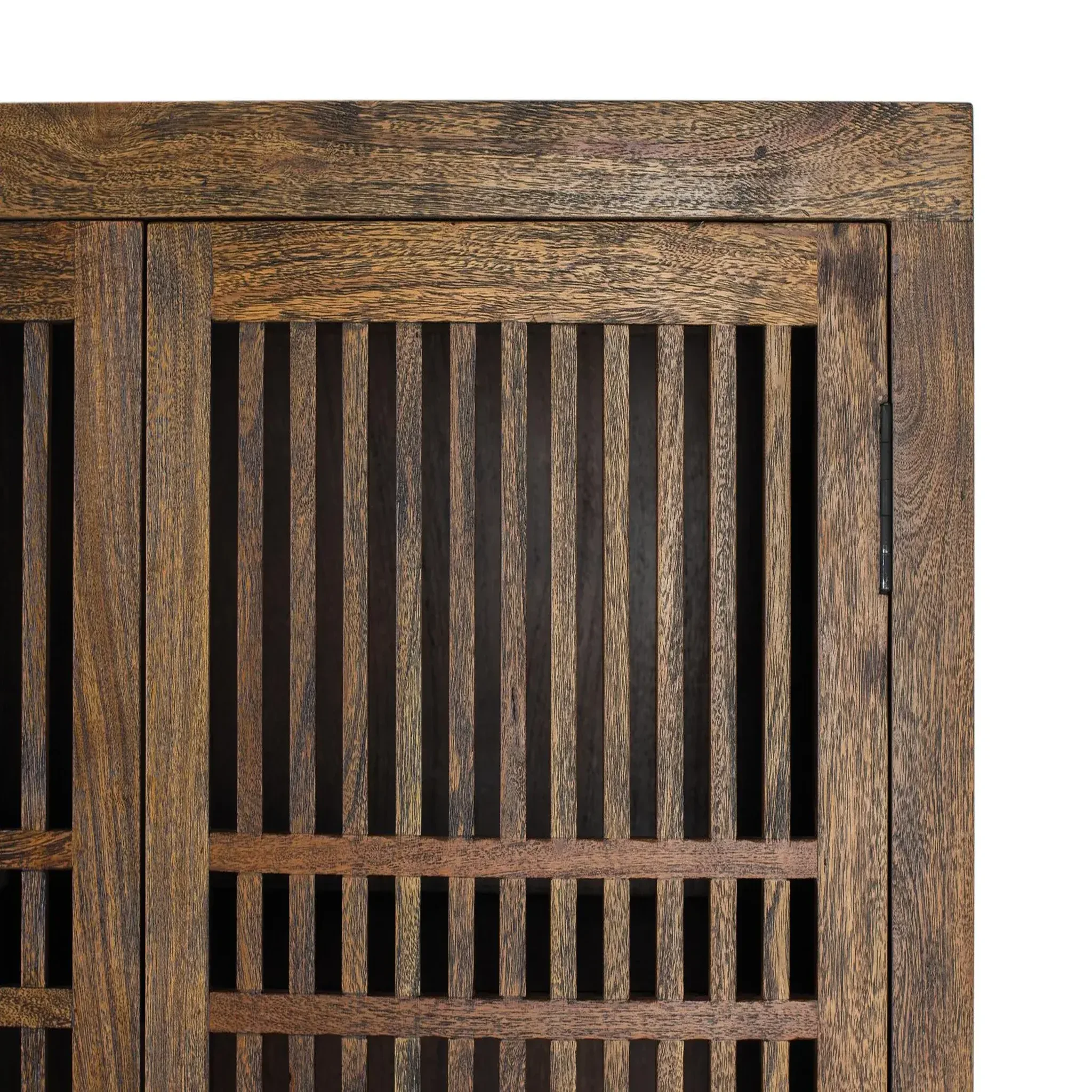 Voir la diapositive 6 : GINER Y COLOMER SL Armoire en bois d'acacia 100cm style industriel avec inspiration orientale