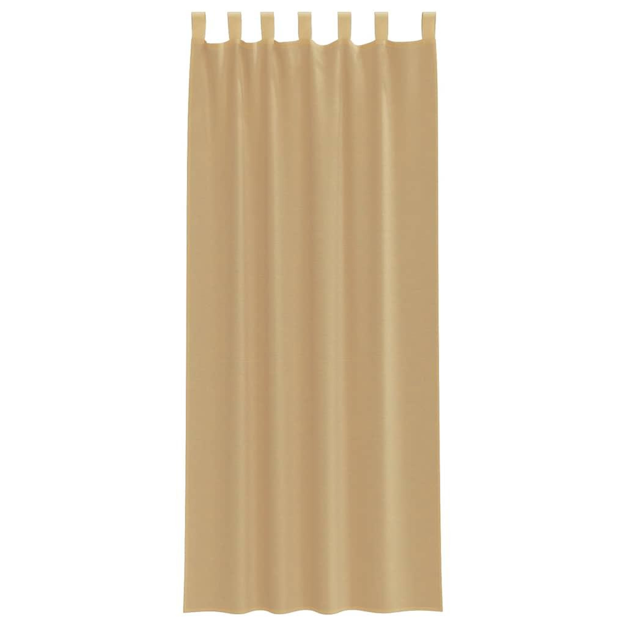 Voir la diapositive 4 : VIDAXL Rideaux en voile avec passe-tringles 2 pcs sable