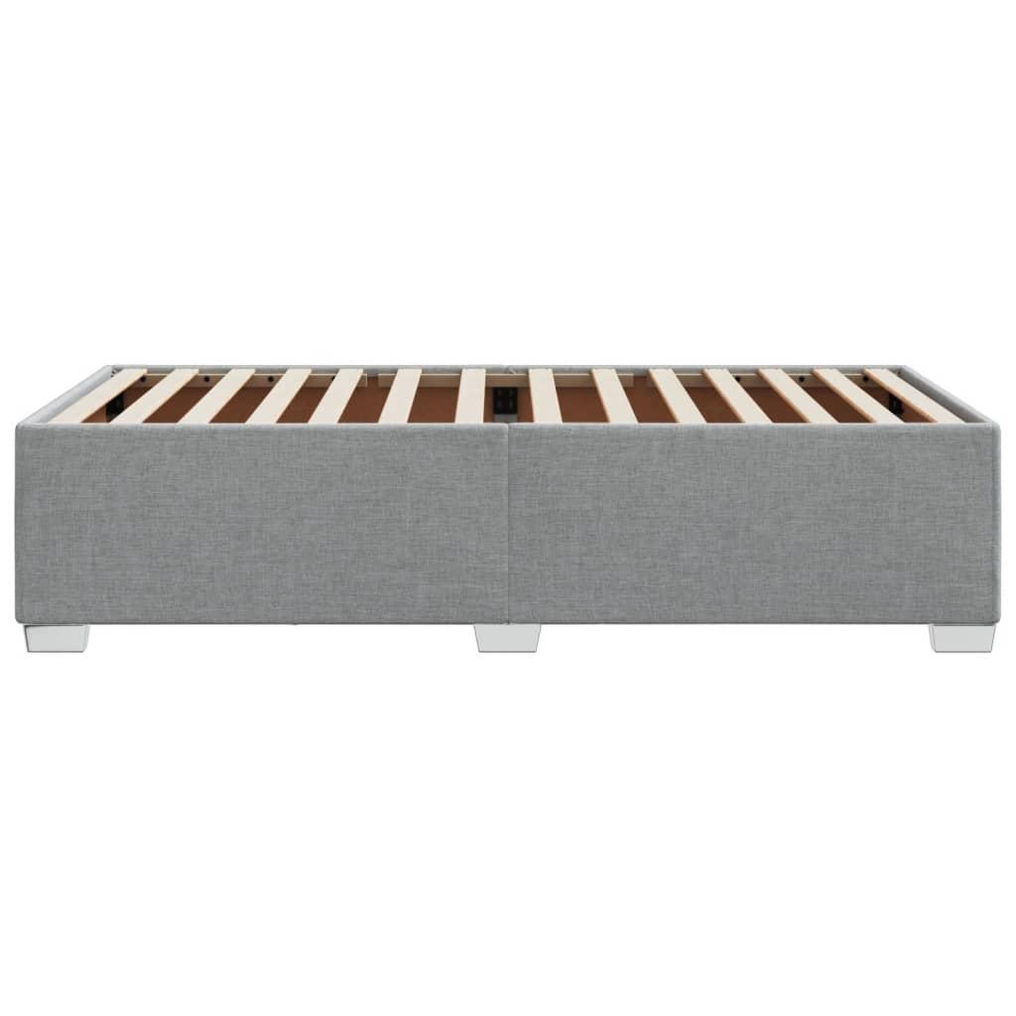 Voir la diapositive 5 : VIDAXL Cadre de lit sans matelas gris clair 80x200 cm tissu
