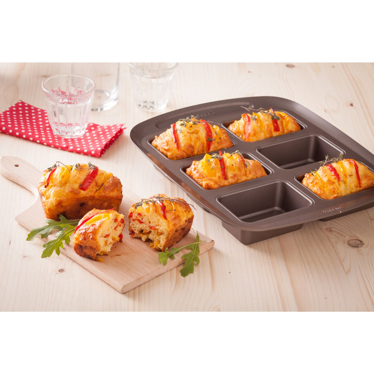 PYREX Moule mini cake en métal 6 cavités 6,50 cm ASIMETRIA