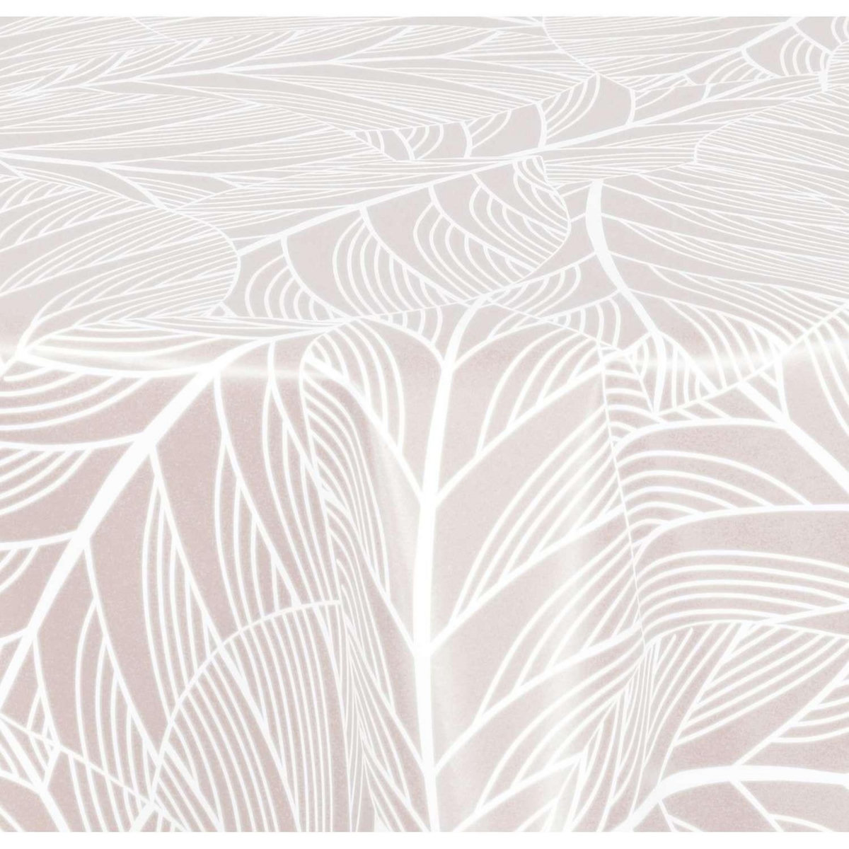 HABITABLE Nappe en toile cirée ronde Eloa - Diam. 135 cm - Ecru