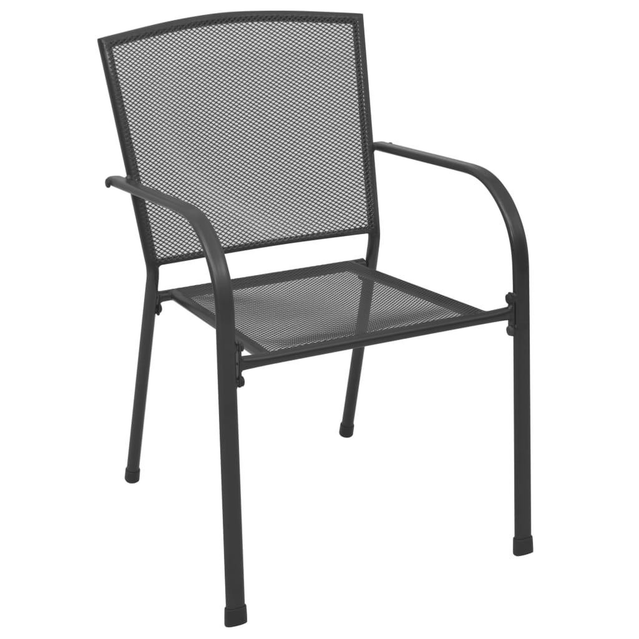 Voir la diapositive 4 : VIDAXL Ensemble de chaises de jardin empilables 5 pcs anthracite