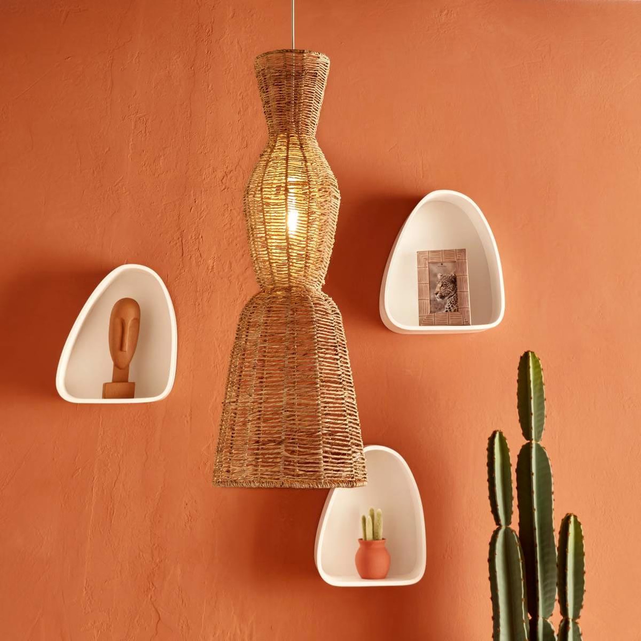 Voir la diapositive 5 : ATMOSPHERA Lampe suspension en jute  titus  68cm naturel