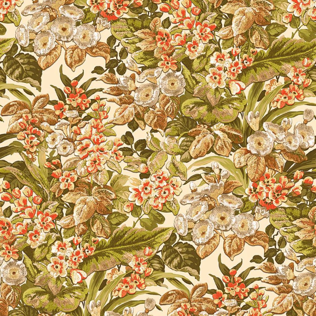 DUTCH WALLCOVERINGS DUTCH WALLCOVERINGS Papier peint floral Vert