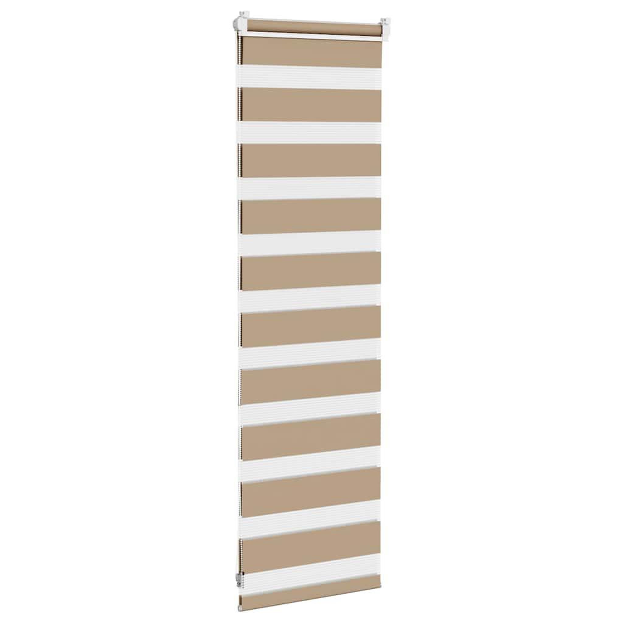 Voir la diapositive 4 : VIDAXL Store zebre marron sable largeur du tissu 35,9 cm polyester