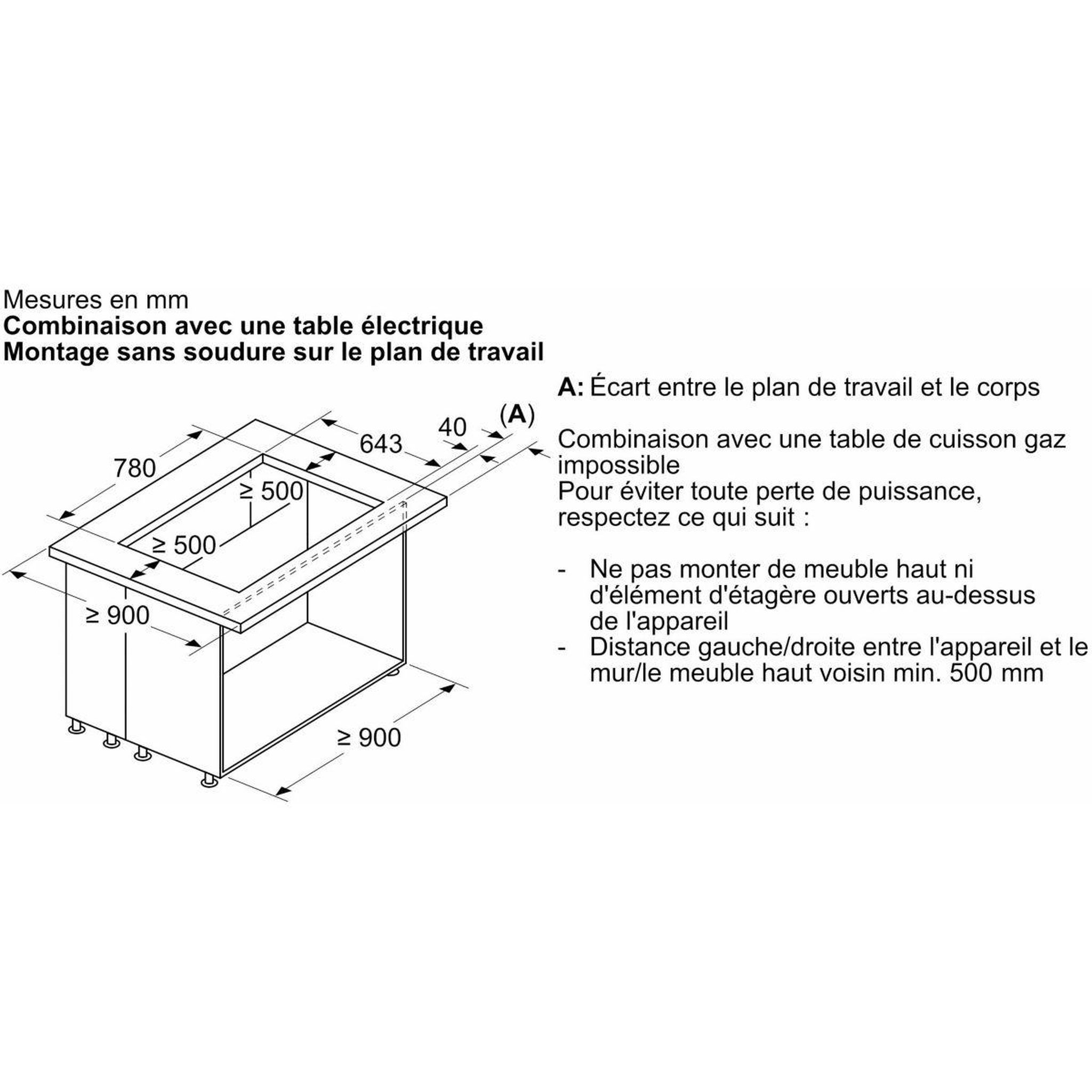 Voir la diapositive 5 : BOSCH Hotte plan de travail DDW88MM66, Série 8, Technologie Guided Air