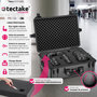 Voir la diapositive 2 : tectake Valise de protection matériel photo en coque dure robuste avec 4 inserts en mousse épais noir