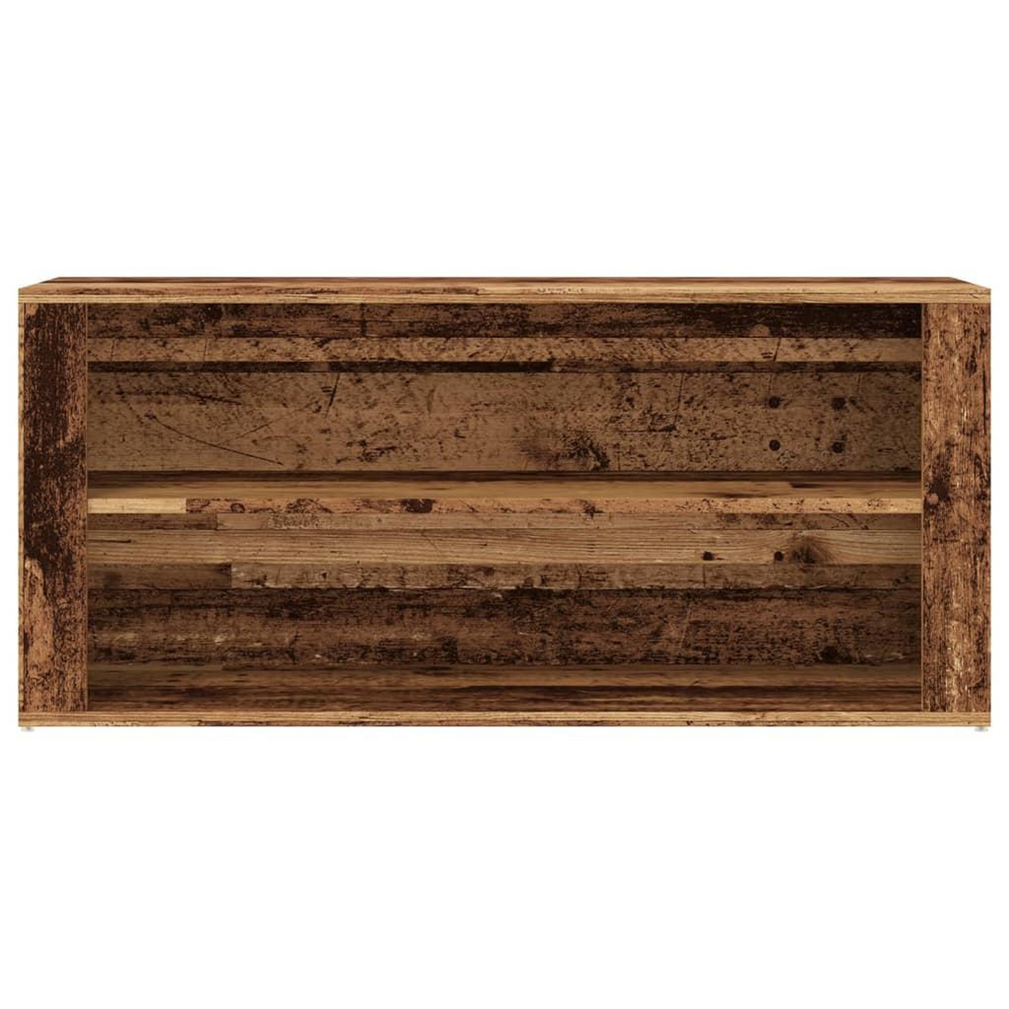 Voir la diapositive 4 : VIDAXL Banc a chaussures vieux bois 100x35x45 cm bois d'ingenierie