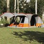 Voir la diapositive 1 : VIDAXL Tente de camping tunnel 5 personnes gris et orange impermeable