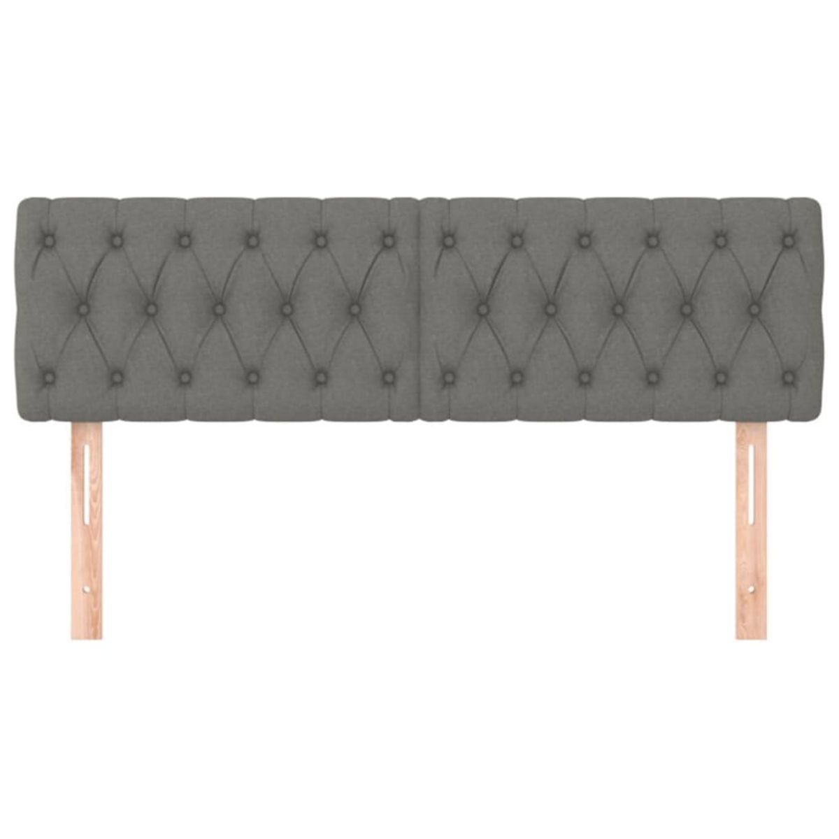 VIDAXL Tetes de lit 2 pcs Gris fonce 80x7x78/88 cm Tissu