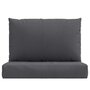 Voir la diapositive 4 : VIDAXL Coussins de palette lot de 2 anthracite melange tissu