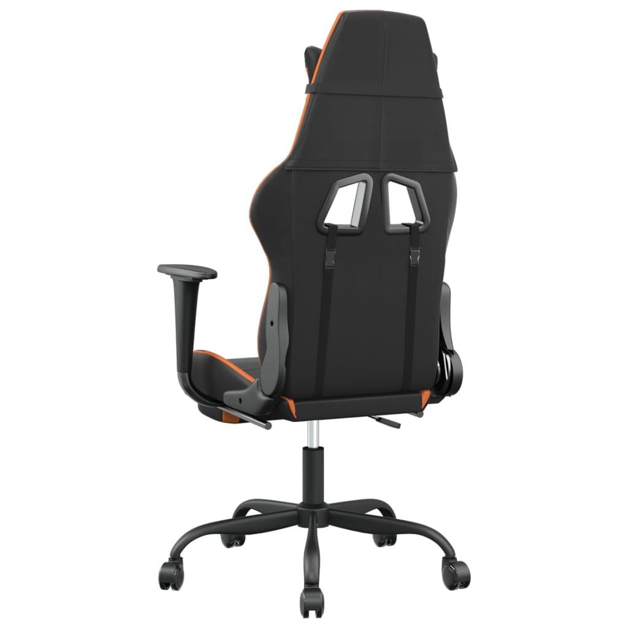 Voir la diapositive 5 : VIDAXL Chaise de jeu avec repose-pied Noir et orange Similicuir