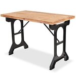 VIDAXL Table a manger dessus en bois de sapin massif 122x65x82 cm
