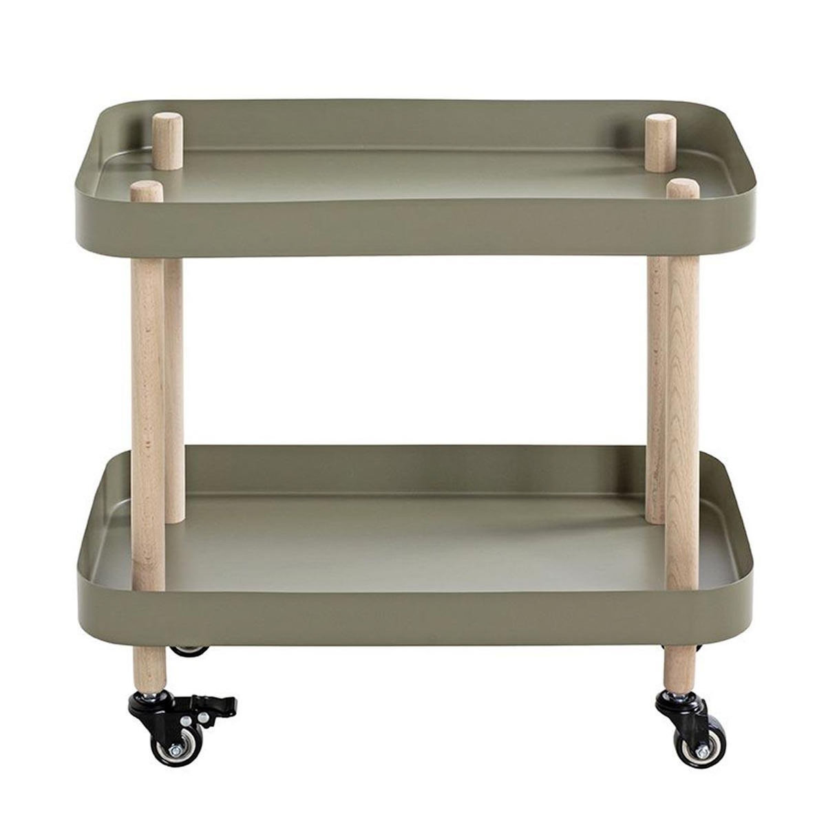 Paris Prix Desserte de Cuisine 2 Niveaux  Yumi  47cm Vert