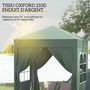 Voir la diapositive 5 : OUTSUNNY Tonnelle de jardin tente pliante barnum pop-up 2 x 2 m 4 parois latérales amovibles 2 fenêtres sac de transport vert