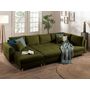 Voir la diapositive 3 : LISA DESIGN Rune - canapé panoramique - avec pouf d'appoint - 7 places - style scandinave - droit