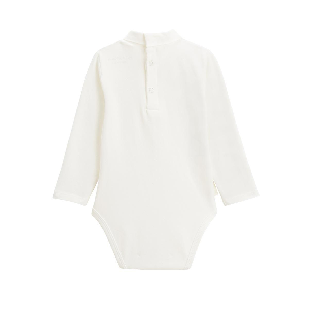 Petit Béguin Lot de 2 bodies bébé col roulé manches longues Cracotte