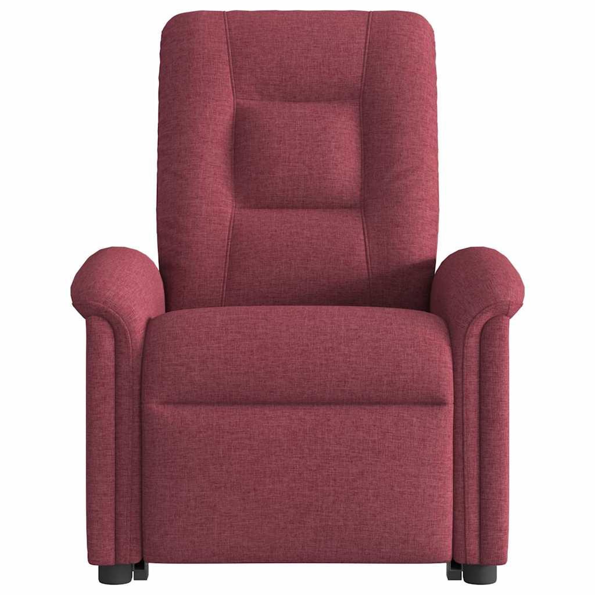 Voir la diapositive 4 : VIDAXL Fauteuil inclinable electrique rouge bordeaux tissu