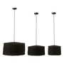 Voir la diapositive 1 : Paris Prix Lot de 3 Lampes Suspension  Moonj  50cm Noir