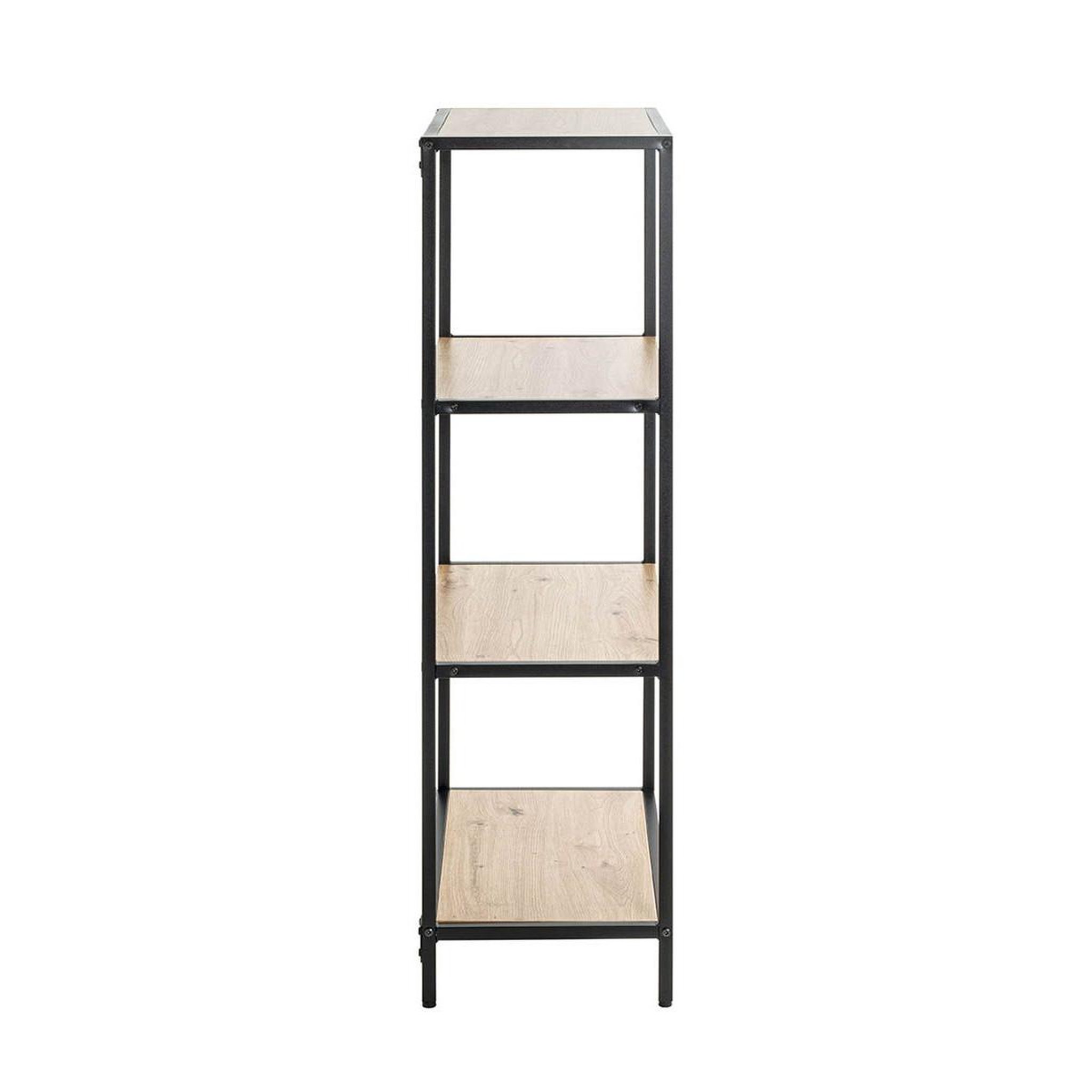 Voir la diapositive 3 : Paris Prix Étagère bibliothèque 4 niveaux  miranda  129cm chêne & noir