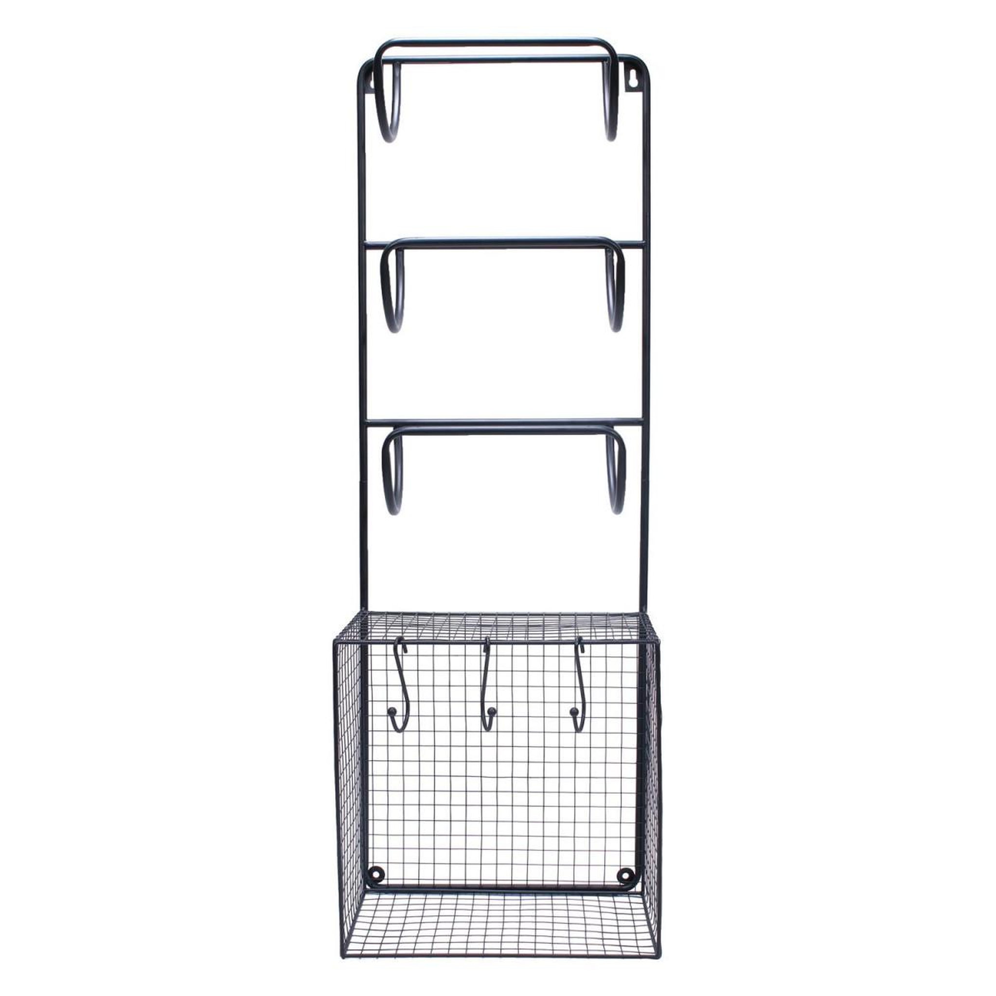 Je cherche une idee Porte serviettes & étagère  métal  82cm noir