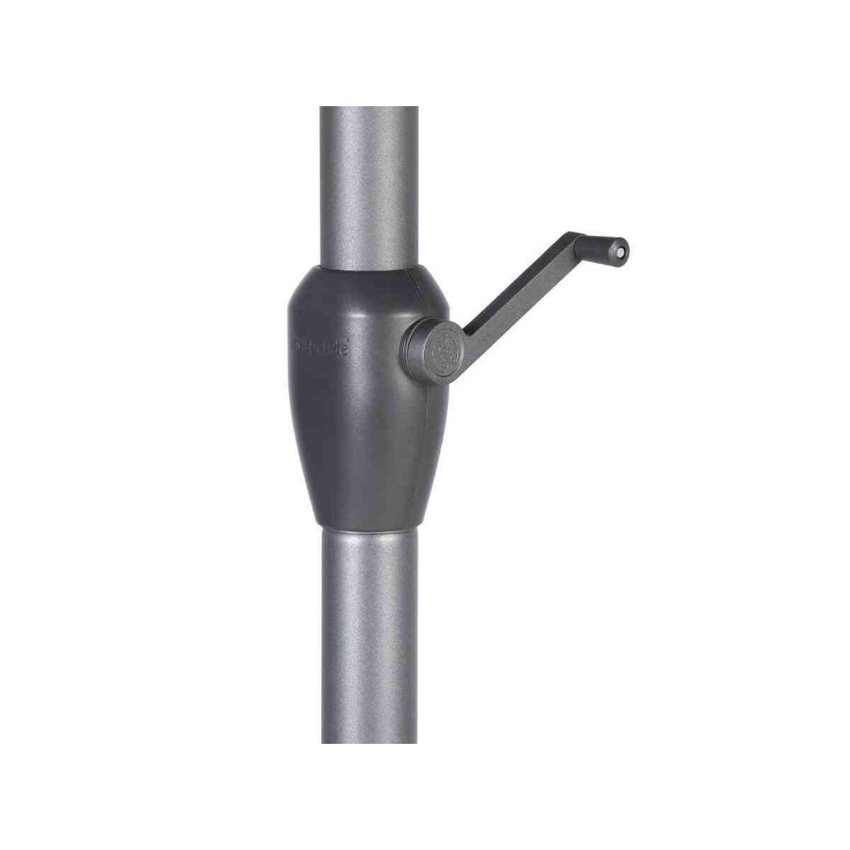 HESPERIDE Parasol droit rond Loompa Ardoise - 3 m - Hespéride