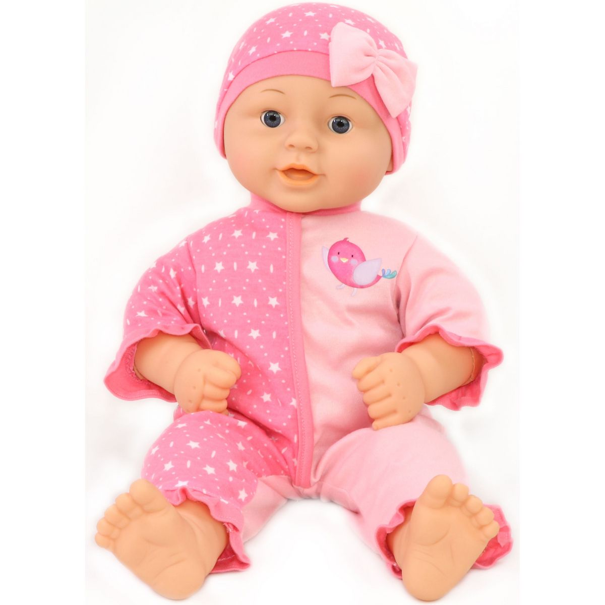 One Two Fun Poupon corps mou 50 cm Rose