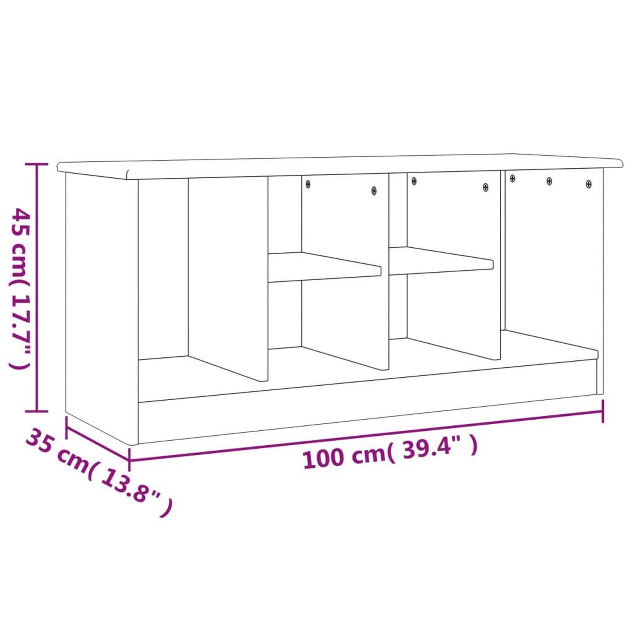 Voir la diapositive 6 : VIDAXL Banc a chaussures ALTA blanc 100x35x45 cm bois massif de pin