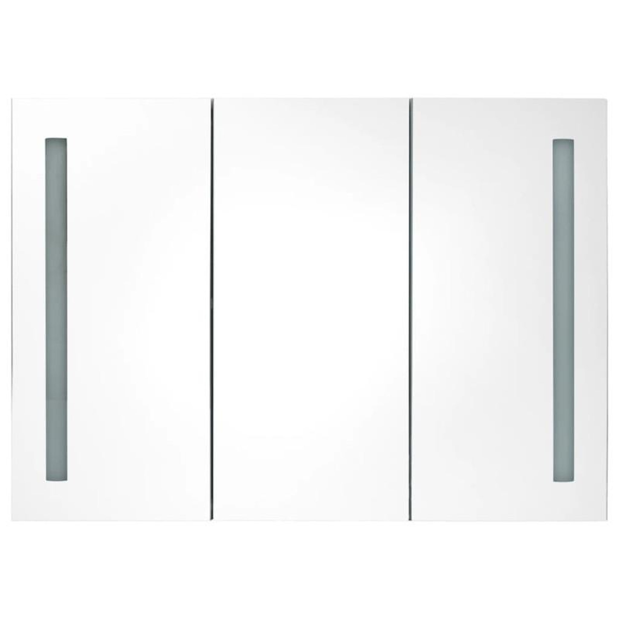 Voir la diapositive 3 : VIDAXL Armoire de salle de bain à miroir LED 89x14x62cm blanc et chêne