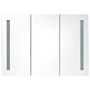 Voir la diapositive 3 : VIDAXL Armoire de salle de bain à miroir LED 89x14x62cm blanc et chêne