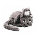 Globe Trotoys Peluche chat Miaou maman et son bébé gris