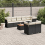 Voir la diapositive 1 : VIDAXL Salon de jardin 9 pcs avec coussins noir resine tressee