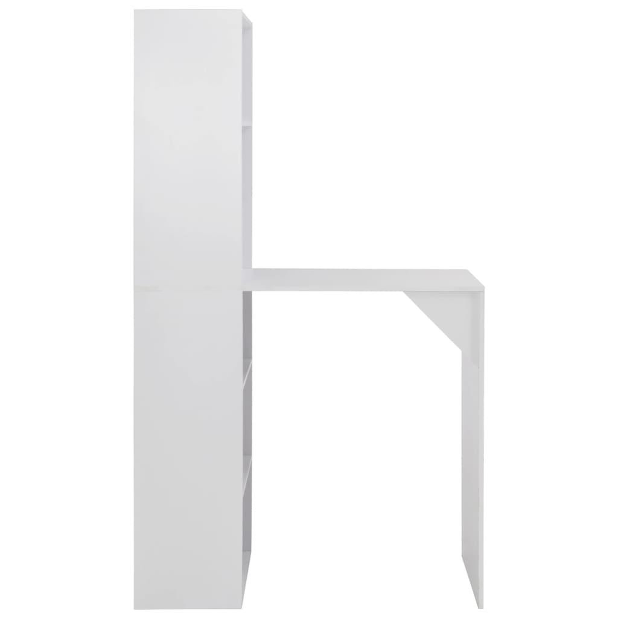 Voir la diapositive 2 : VIDAXL Table de bar avec armoire Blanc 115x59x200 cm