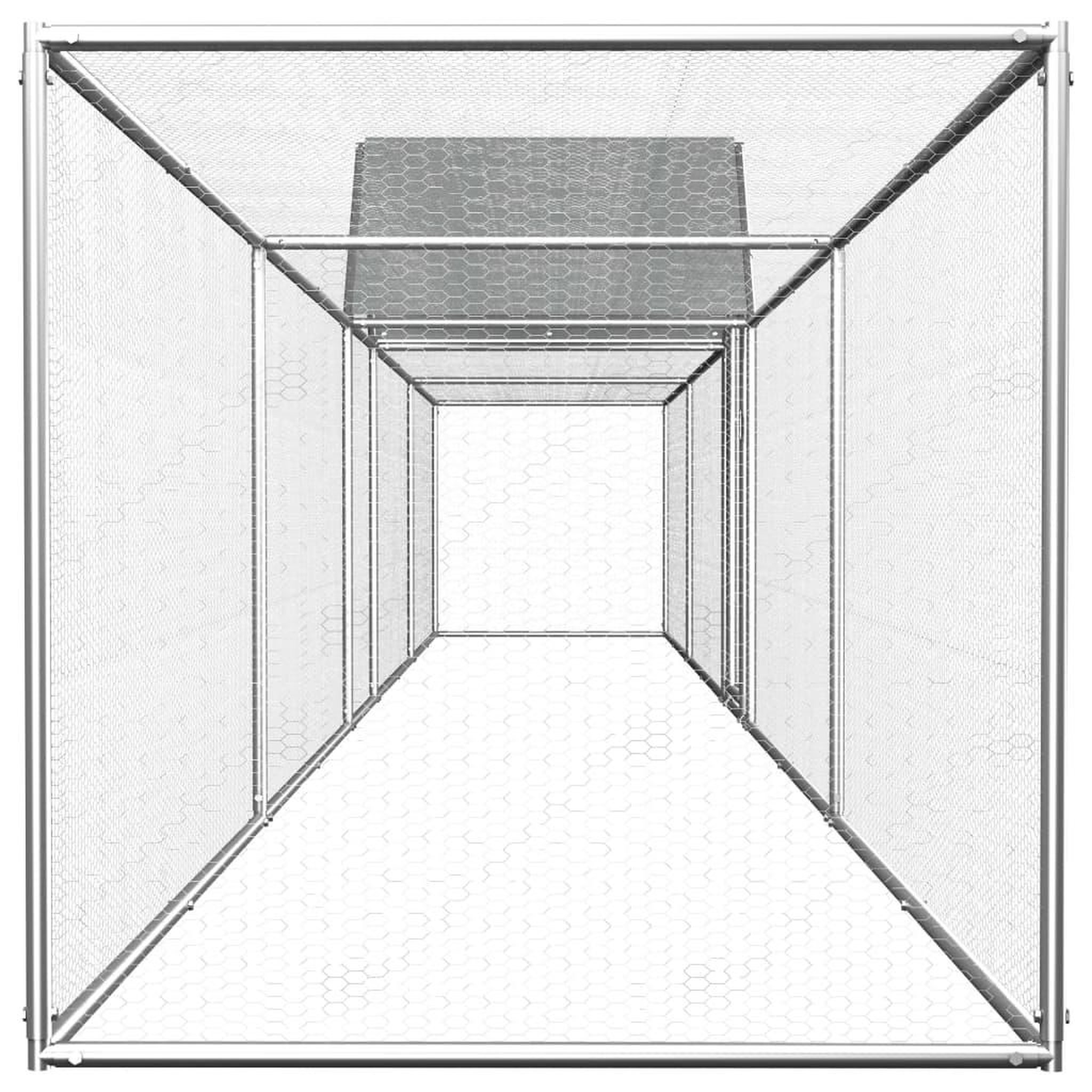 Voir la diapositive 3 : VIDAXL Poulailler 9 x 1 x 1,5 m Acier galvanise