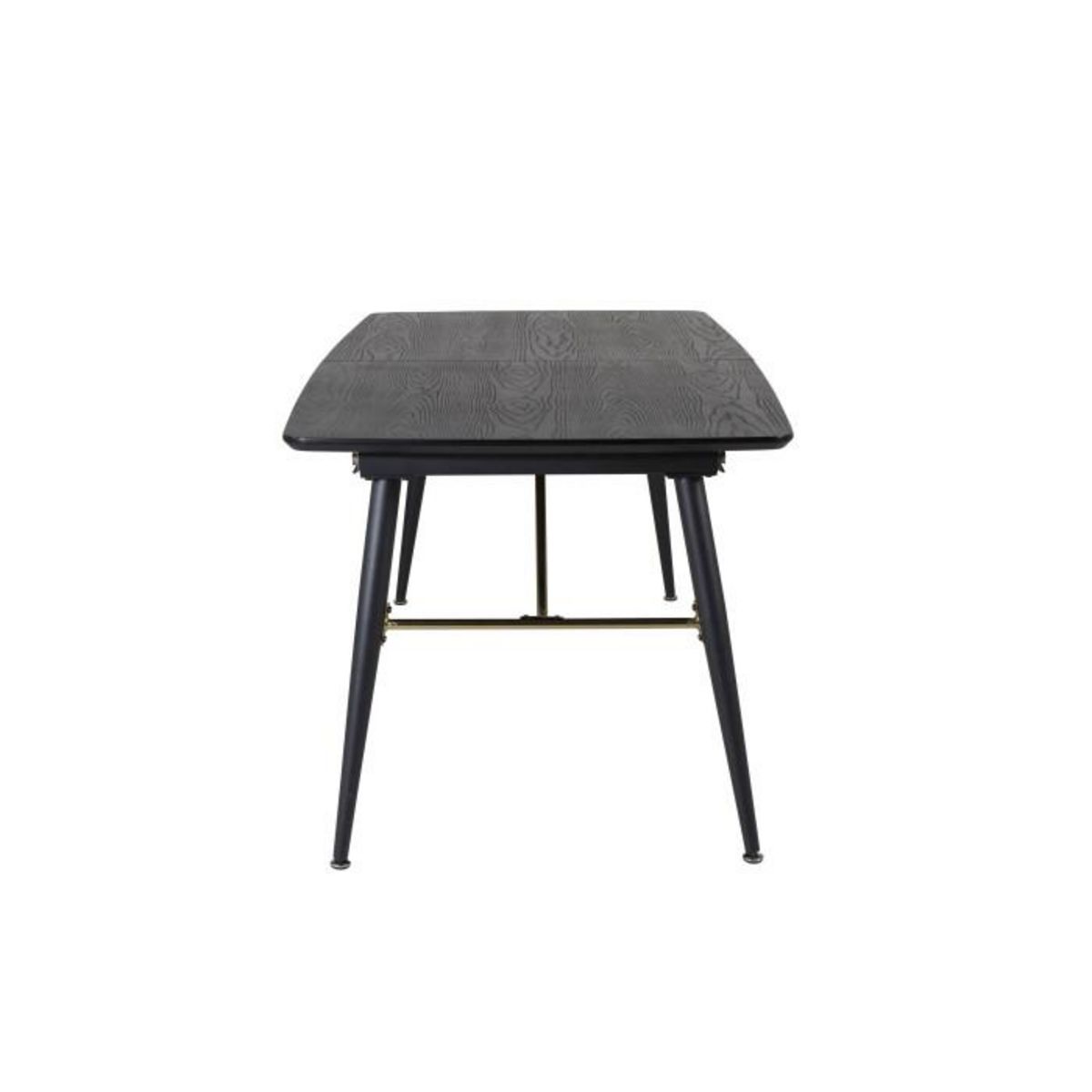 Paris Prix Table à Manger Extensible  Gold  180-220cm Noir