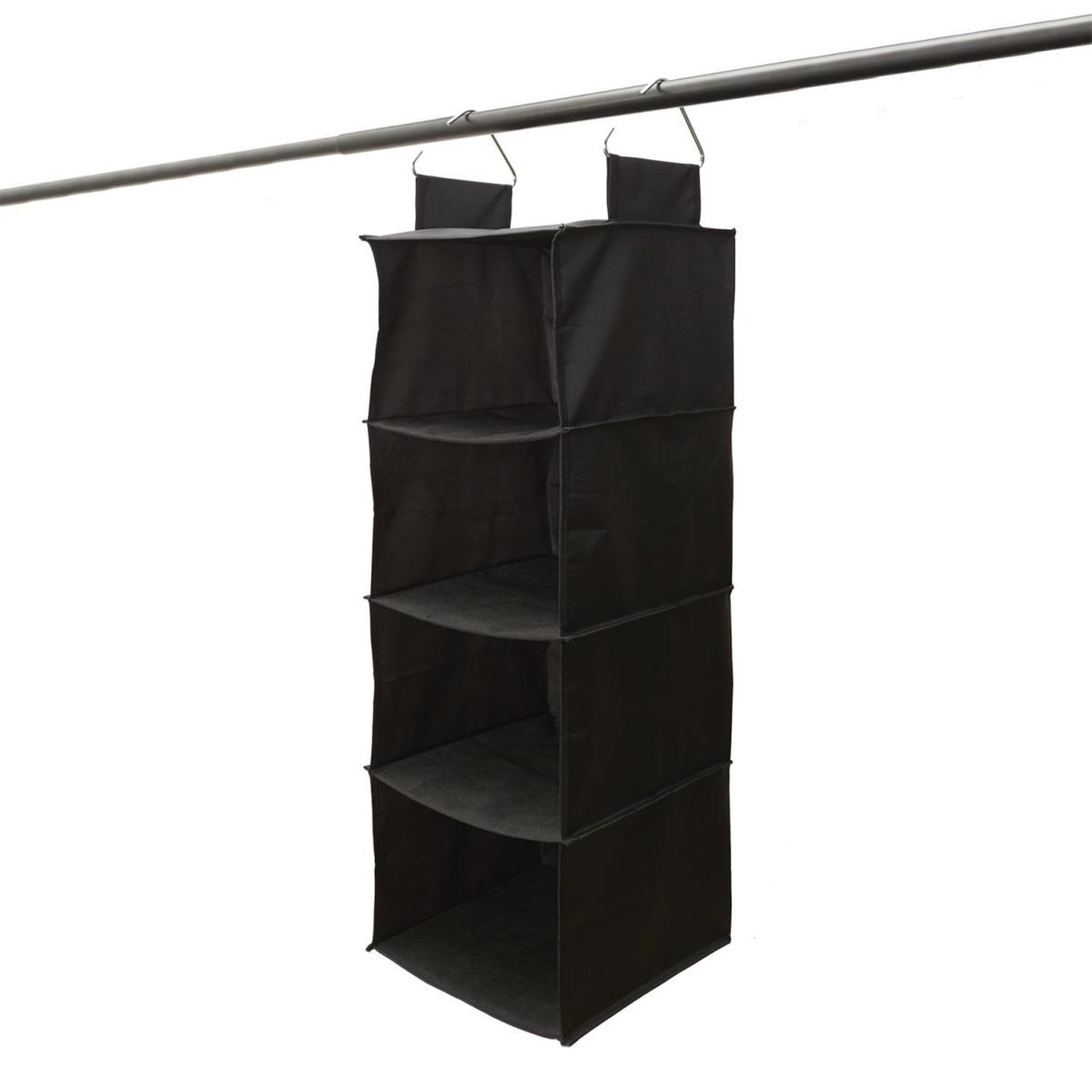 Voir la diapositive 2 : Je cherche une idee Rangement 5 cases à suspendre  pliable  80cm noir
