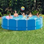 INTEX Piscine tubulaire ronde - 457x122cm - METAL FRAME