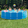 Voir la diapositive 1 : INTEX Piscine tubulaire ronde - 457x122cm - METAL FRAME