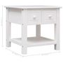 Voir la diapositive 6 : VIDAXL Table d'appoint Blanc 40x40x40 cm Bois de Paulownia