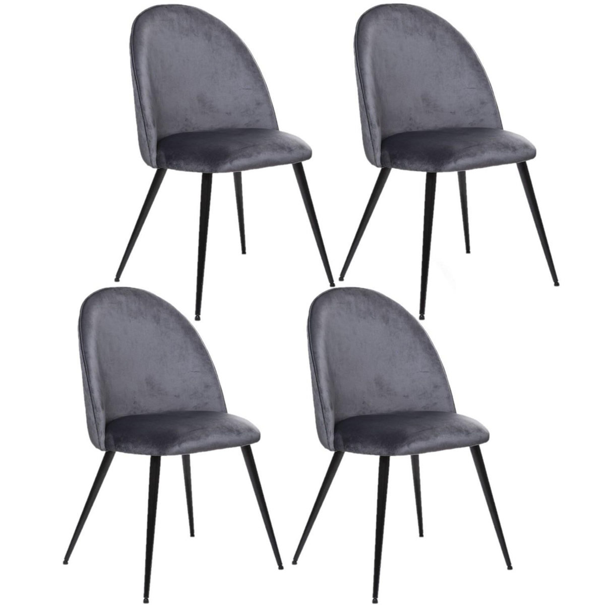 TOILINUX Lot de 4 Chaises Slano