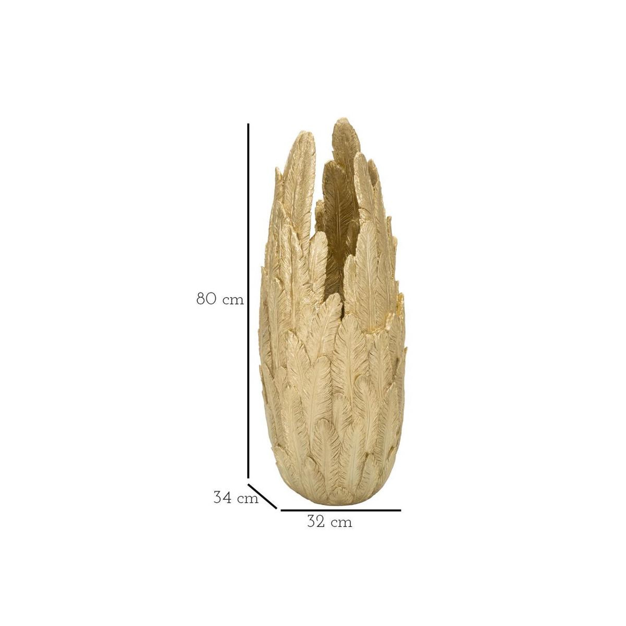 Voir la diapositive 6 : Paris Prix Vase design plumes  feathers  80cm or