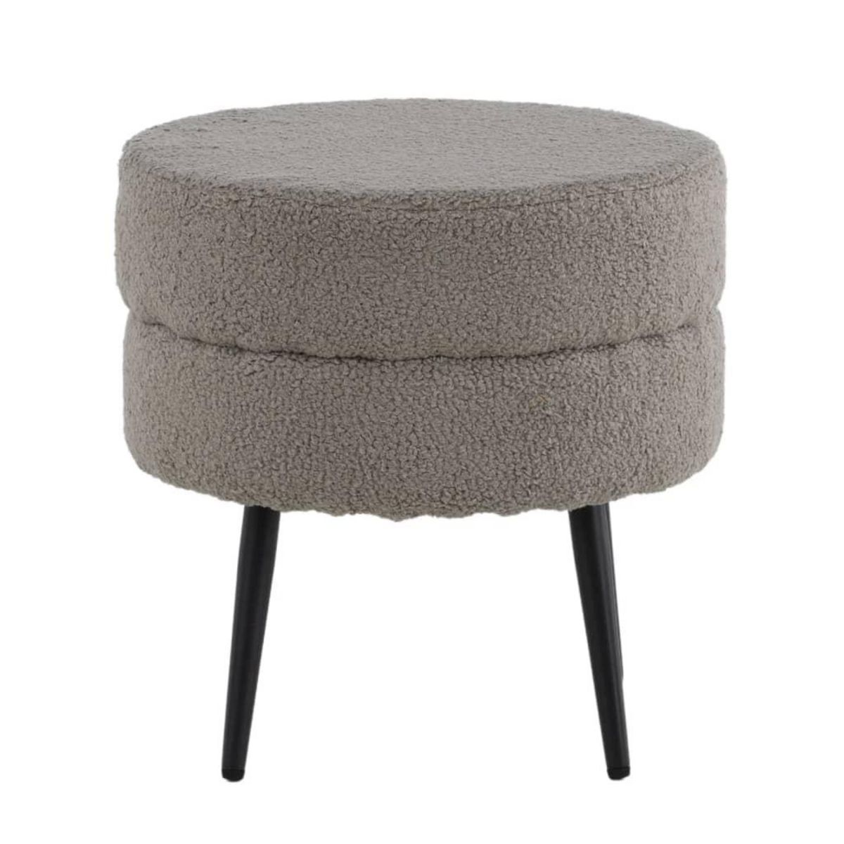 Venture Home Venture Home Pouf Pot 40x40x40 cm Teddy Noir et gris