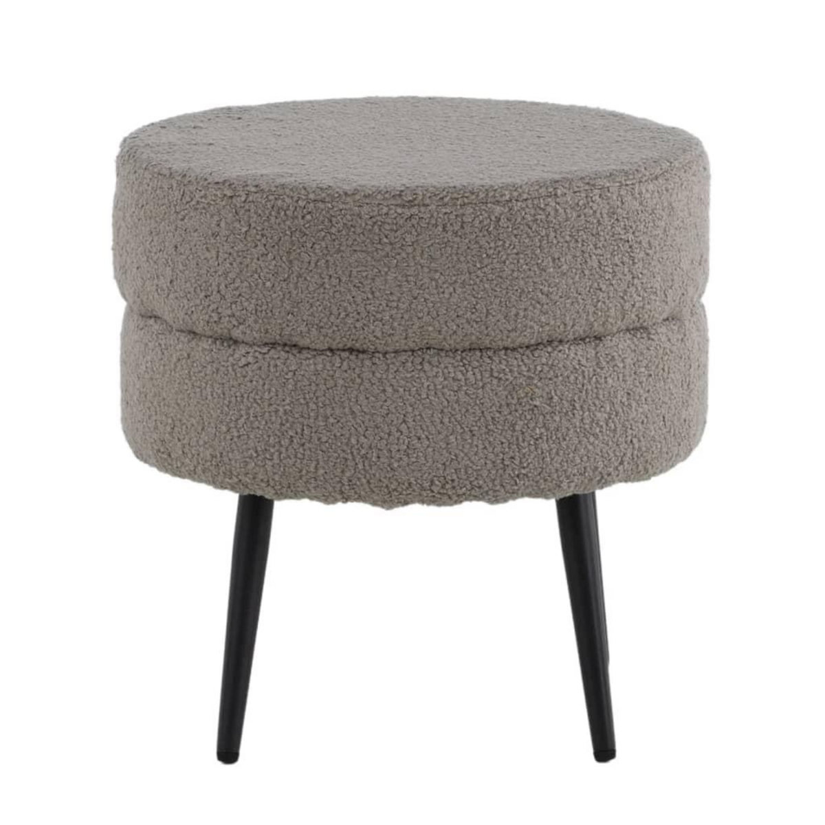 Venture Home Venture Home Pouf Pot 40x40x40 cm Teddy Noir et gris