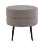 Voir la diapositive 2 : Venture Home Venture Home Pouf Pot 40x40x40 cm Teddy Noir et gris