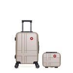 SWISS KOPPER SWISS KOPPER - LOT DE 2 - Valises cabine et vanity USTER. Coloris disponibles : Rose, Noir, Vert, Gris, Beige, Bleu