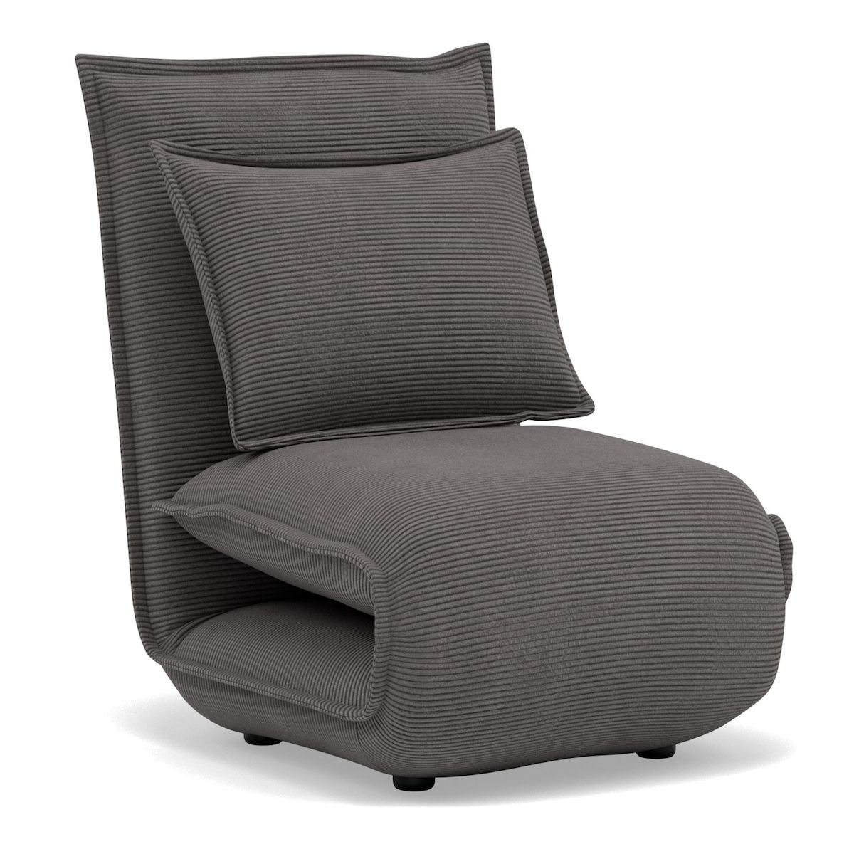 BEST MOBILIER Candice - banquette 1 place convertible clic-clac en velours côtelé