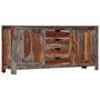 Voir la diapositive 1 : VIDAXL Buffet gris 160x40x75 cm bois de sesham massif